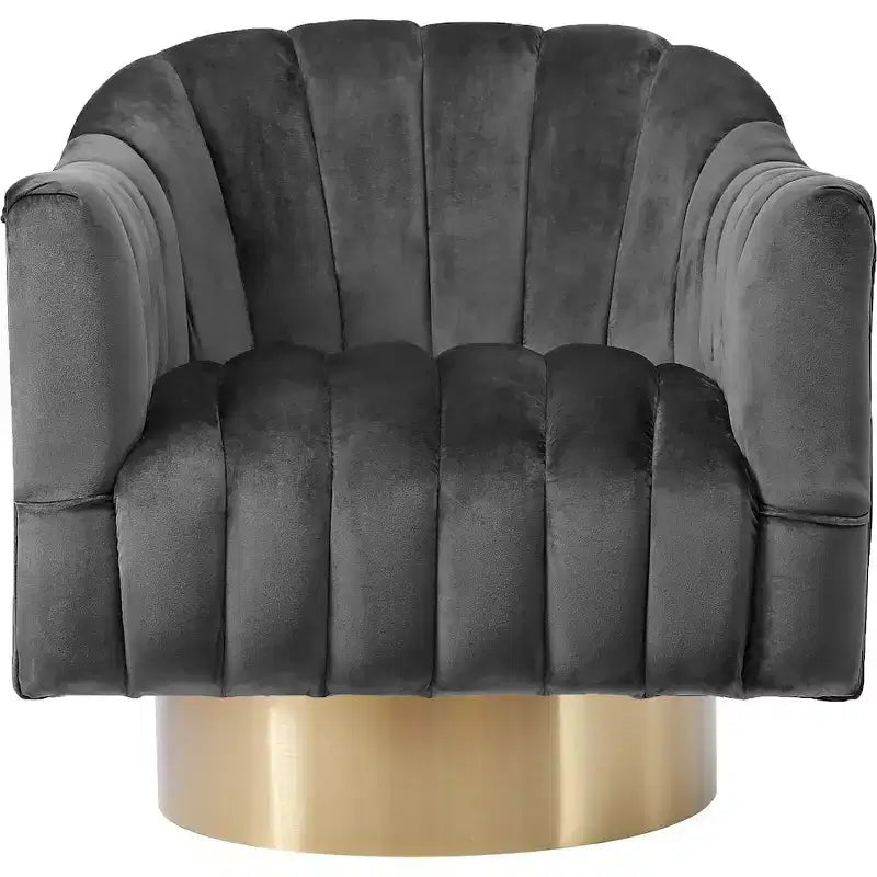 Meridian Furniture Farrah Grey Velvet Chair
