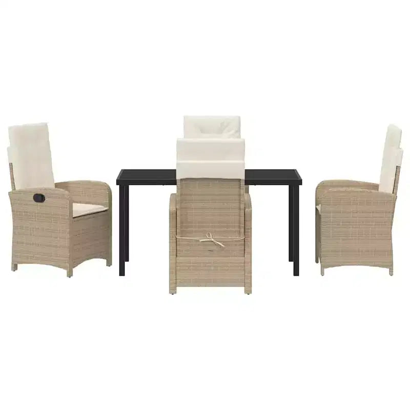 vidaXL Salon de jardin avec coussins 5 pcs Résine tressée Beige
