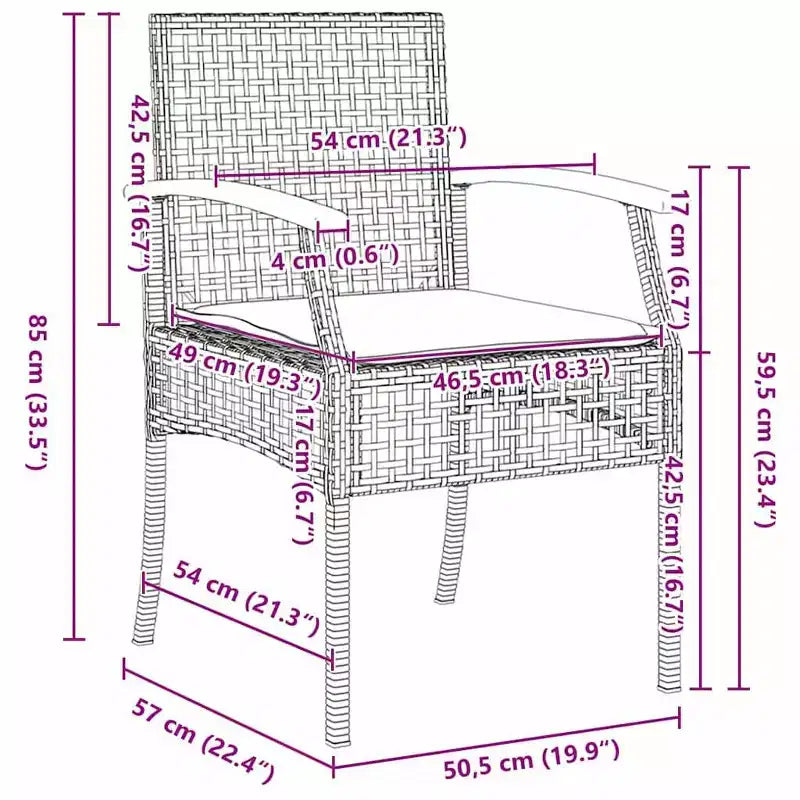 vidaXL Salon de jardin avec coussins 5 pcs Résine tressée Gris et Noir