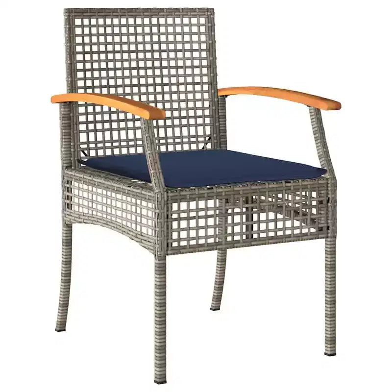 vidaXL Salon de jardin avec coussins 5 pcs Résine tressée Gris et Noir