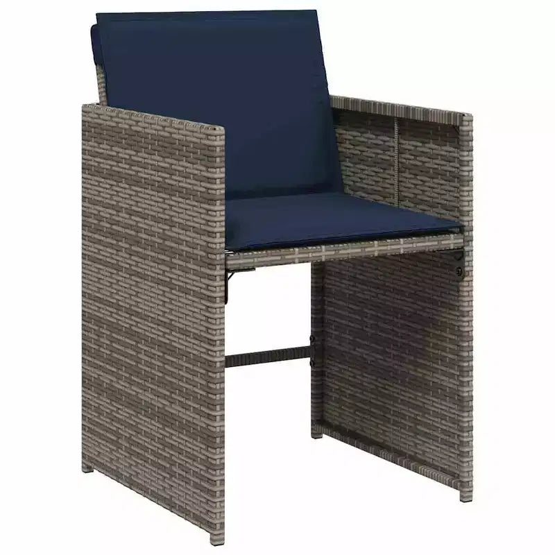 vidaXL Ensemble de salle à manger de jardin avec coussins 5 pcs gris résine tressée
