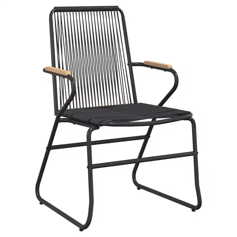 vidaXL Ensemble de jardin 5 pcs Acier enduit de poudre noir