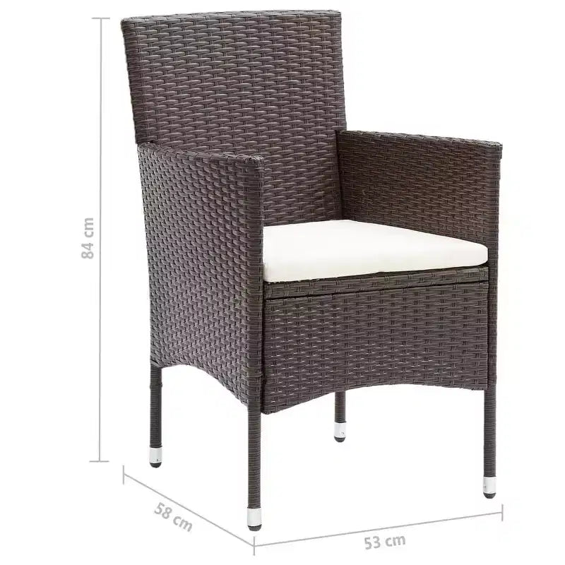 vidaXL Ensemble de salle à manger marron, blanc crème