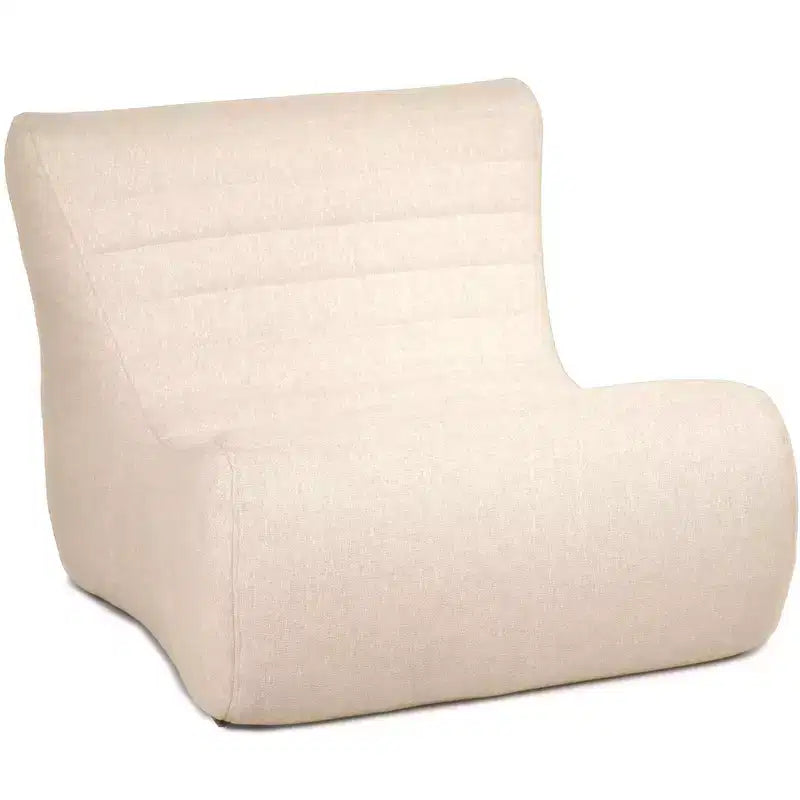 Big Joe Solvana Outdoor Patio Furniture Set, Performance Linen Weather-Resistant Fabric, Link Chair, Sunlit Cream