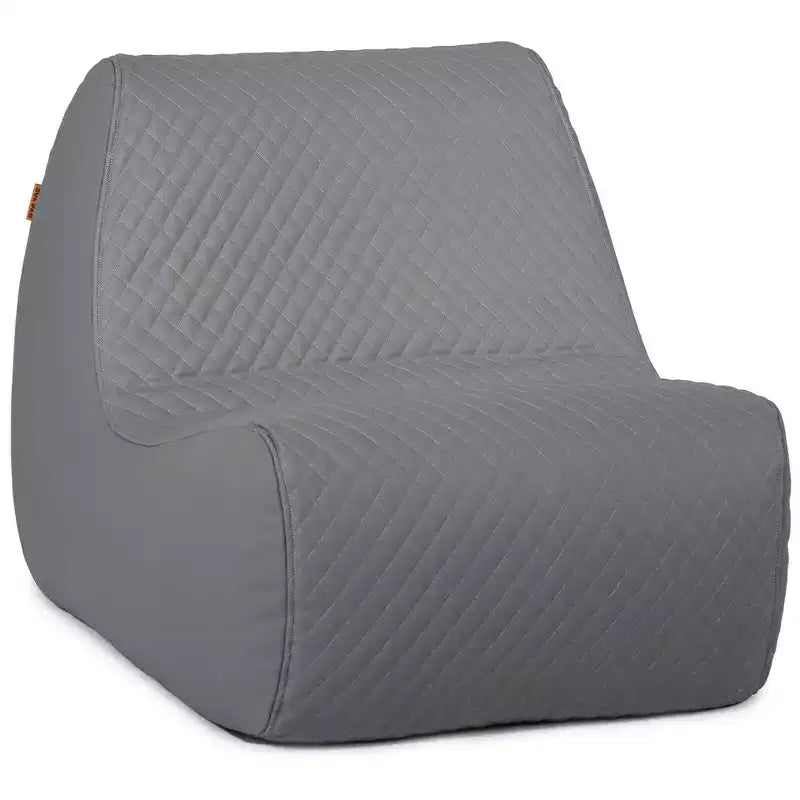 Big Joe Solvana Outdoor Patio Furniture Set, Weather-Resistant Cool Touch Silicone Stitched Leather, Primary Chair, Moonlit Gray