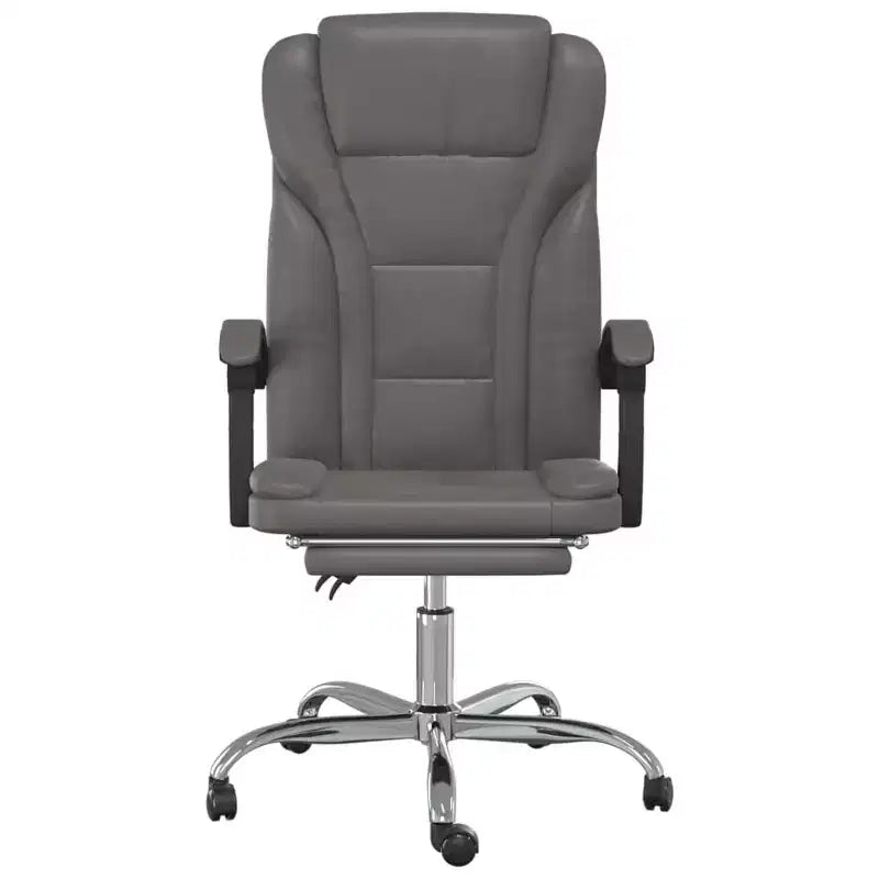 vidaXL Reclining Office Chair Black Faux leather, metal, plywood