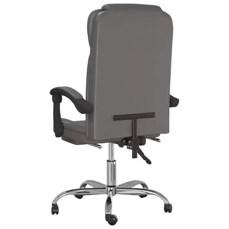 vidaXL Reclining Office Chair Black Faux leather, metal, plywood