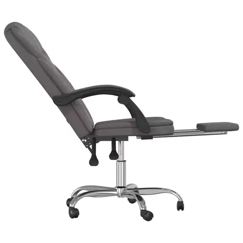vidaXL Reclining Office Chair Black Faux leather, metal, plywood