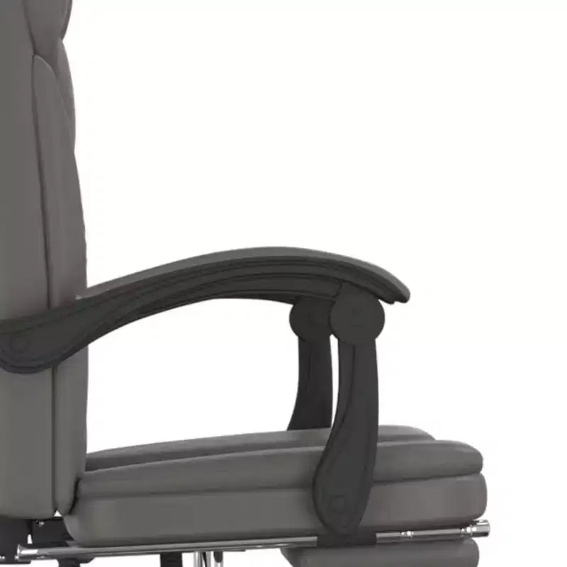 vidaXL Reclining Office Chair Black Faux leather, metal, plywood