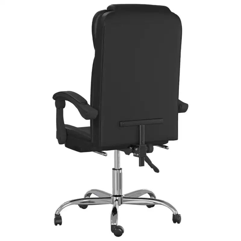 vidaXL Reclining Office Chair Black Faux leather, metal, plywood