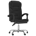 vidaXL Reclining Office Chair Black Faux leather, metal, plywood