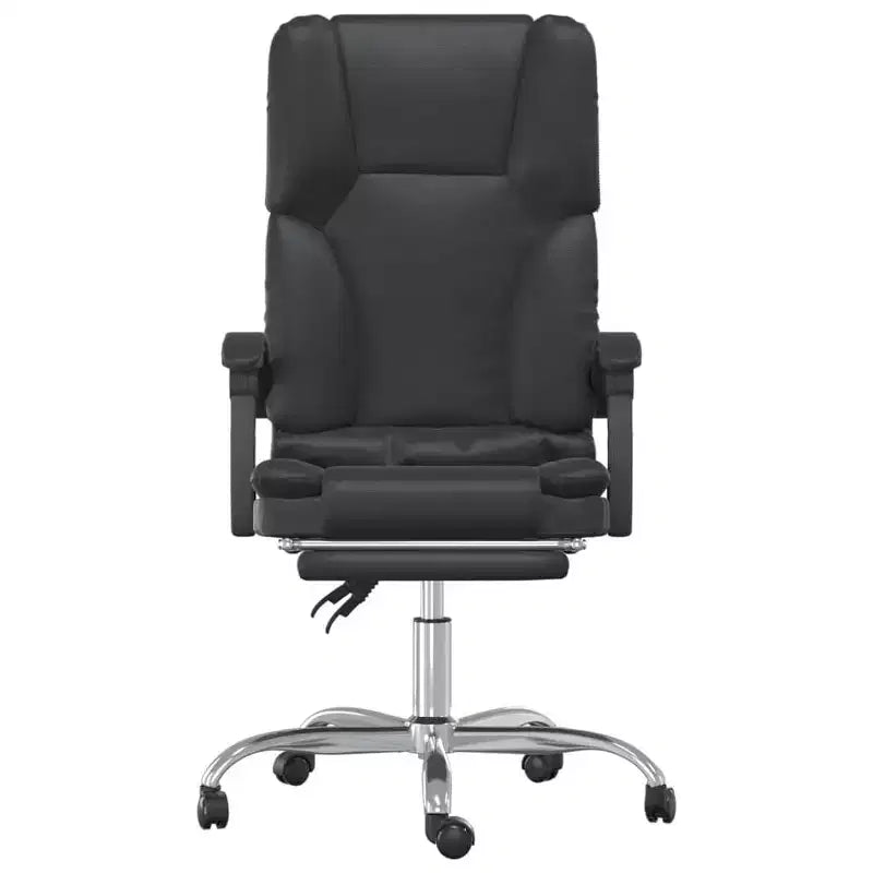 vidaXL Massage Office Chair Black Faux Leather, Metal, Plywood Large