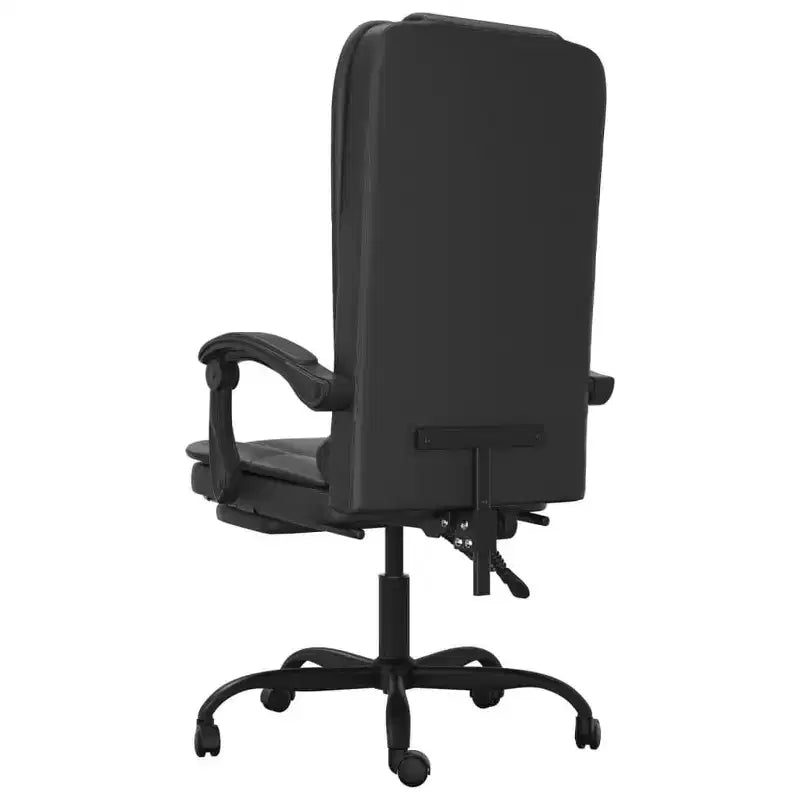 vidaXL Massage Office Chair Black Faux leather, metal, plywood, foam