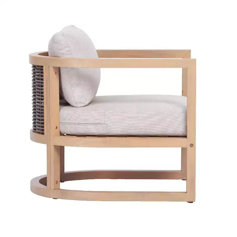 Christopher Knight Home Susan Ensemble de 4 pièces pour patio en bois d'acacia et rotin style ferme avec table à lattes