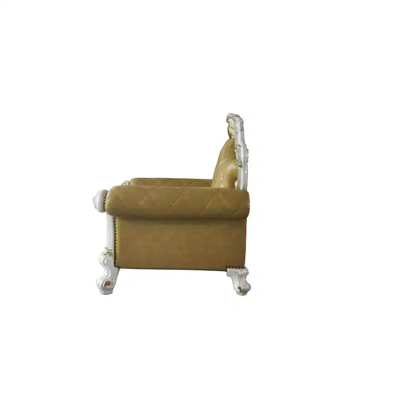 Chaise en polyuréthane Picardie 50" couleur caramel/nacre antique - Acme Furniture