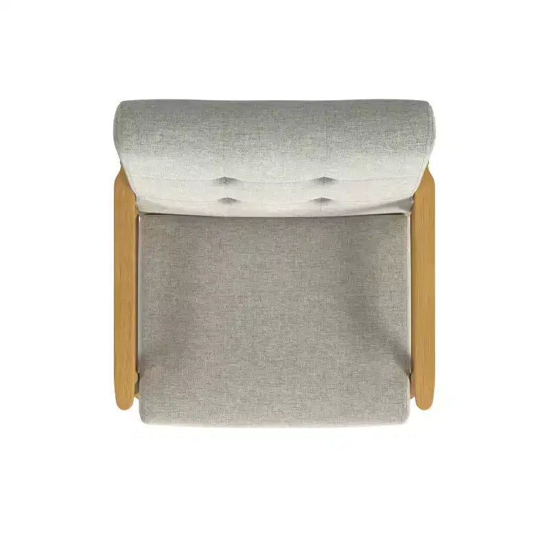 Wood Frame Accent Chair Light Gray - HomePop: Upholstered Polyester, Plywood Construction, 250lb Capacity