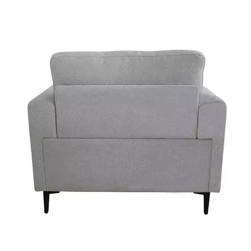 Fauteuil Kyrene 41" en lin gris clair - Acme Furniture : Fauteuil d'appoint rembourré à pieds en métal
