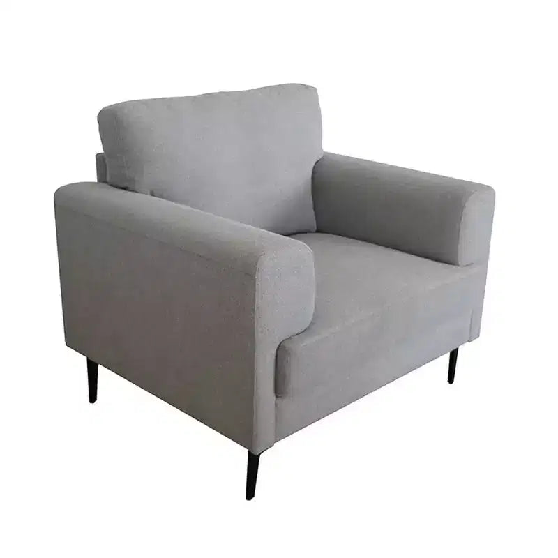 Fauteuil Kyrene 41" en lin gris clair - Acme Furniture : Fauteuil d'appoint rembourré à pieds en métal