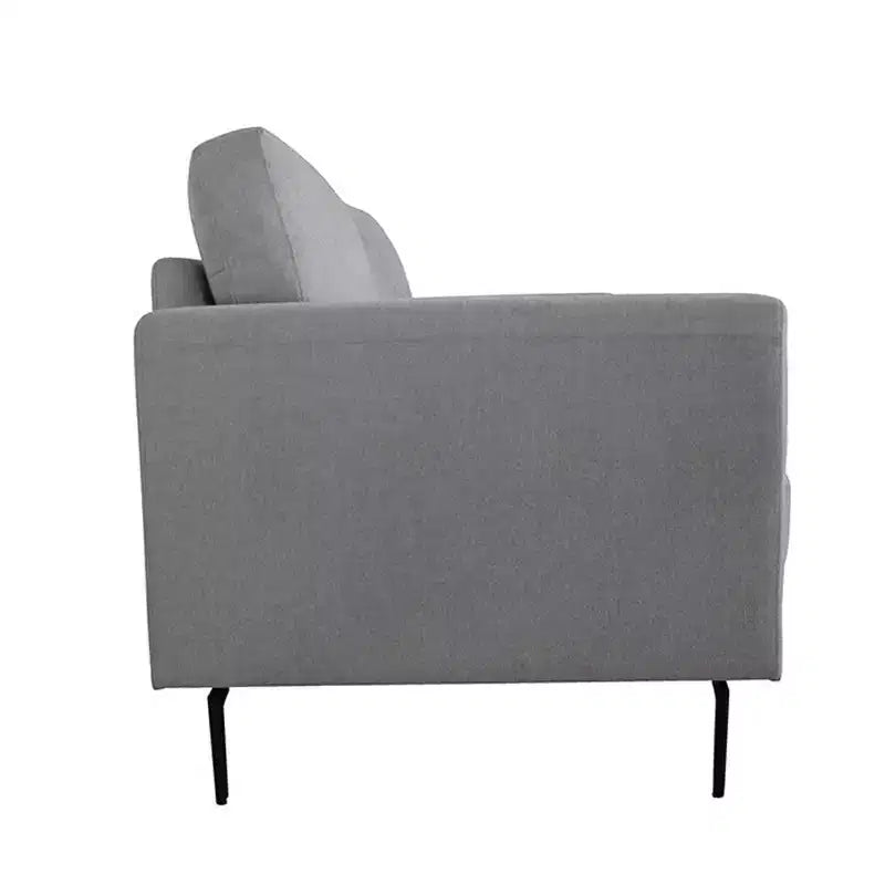 Fauteuil Kyrene 41" en lin gris clair - Acme Furniture : Fauteuil d'appoint rembourré à pieds en métal