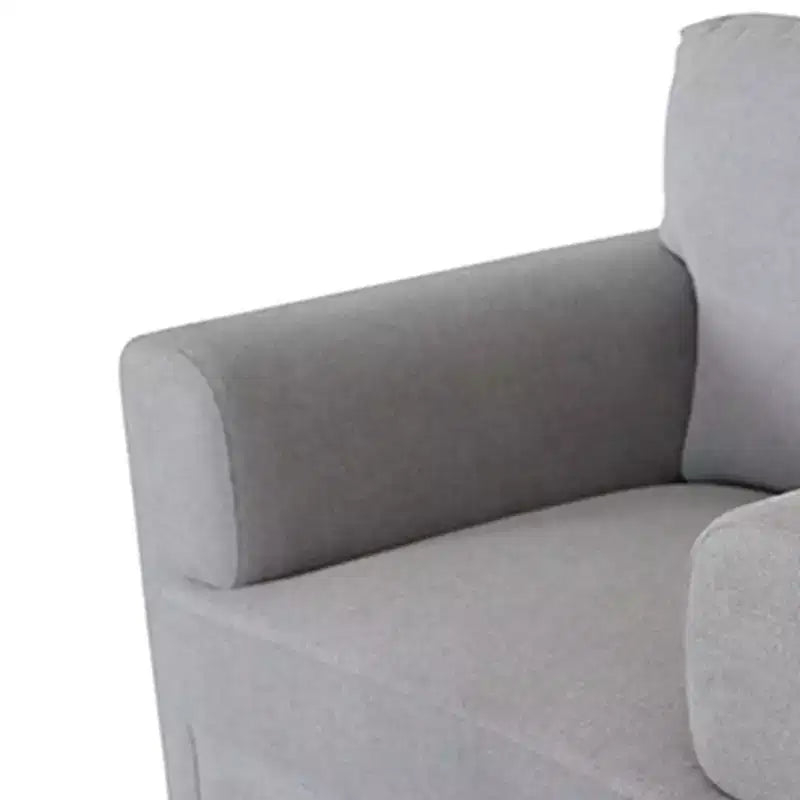 Fauteuil Kyrene 41" en lin gris clair - Acme Furniture : Fauteuil d'appoint rembourré à pieds en métal
