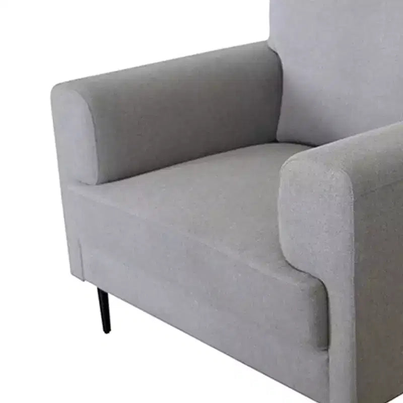 Fauteuil Kyrene 41" en lin gris clair - Acme Furniture : Fauteuil d'appoint rembourré à pieds en métal