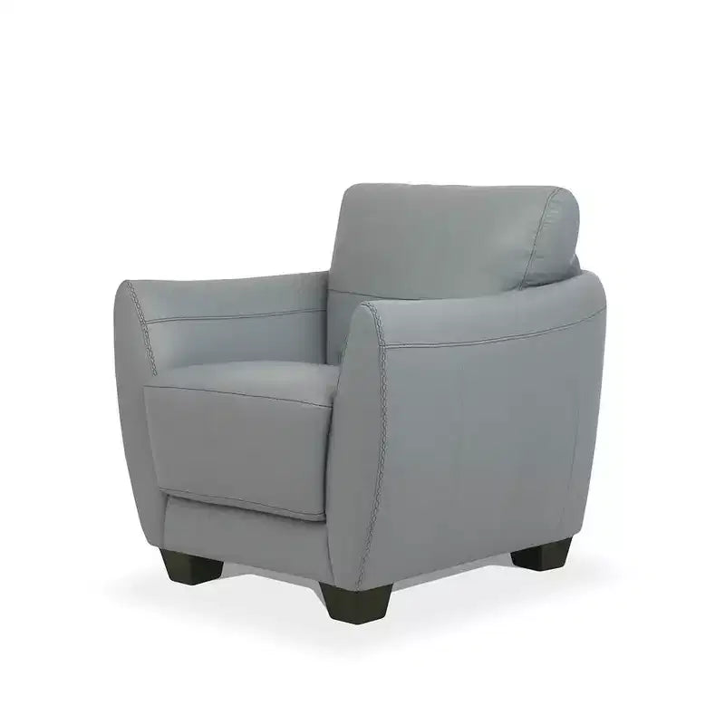 Fauteuil Valeria 33" en cuir vert - Acme Furniture : revêtement moderne en polyester, pieds carrés en bois