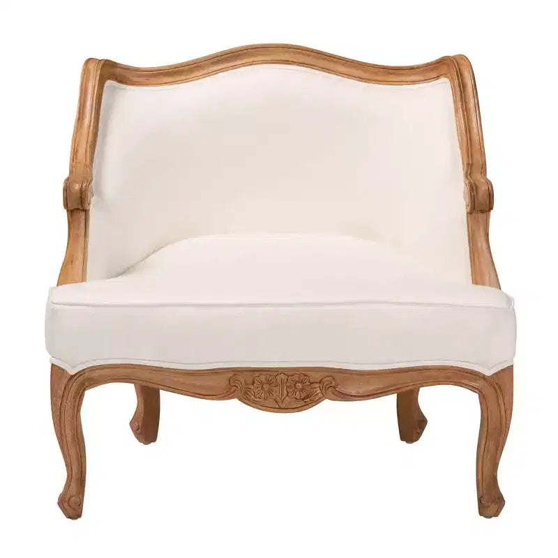 bali & pari Sylvestra Accent Chair: Low Seat, Bayur Wood, Foam Padded, No Assembly Required