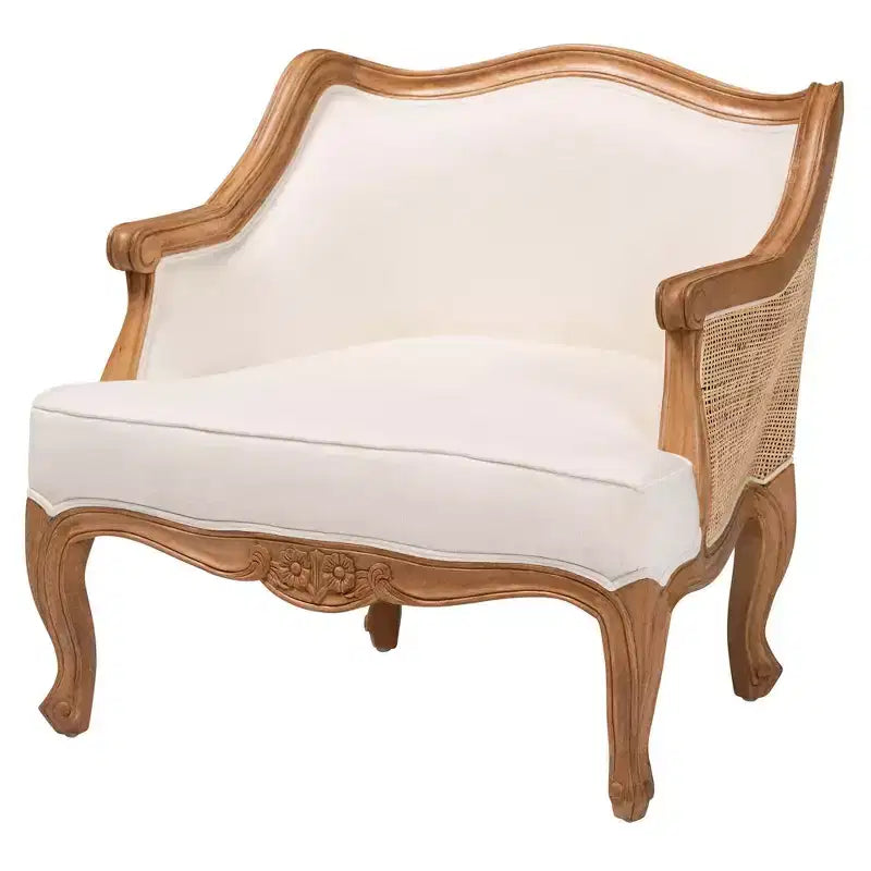 bali & pari Sylvestra Accent Chair: Low Seat, Bayur Wood, Foam Padded, No Assembly Required