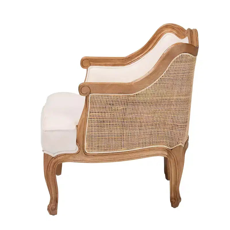 bali & pari Sylvestra Accent Chair: Low Seat, Bayur Wood, Foam Padded, No Assembly Required