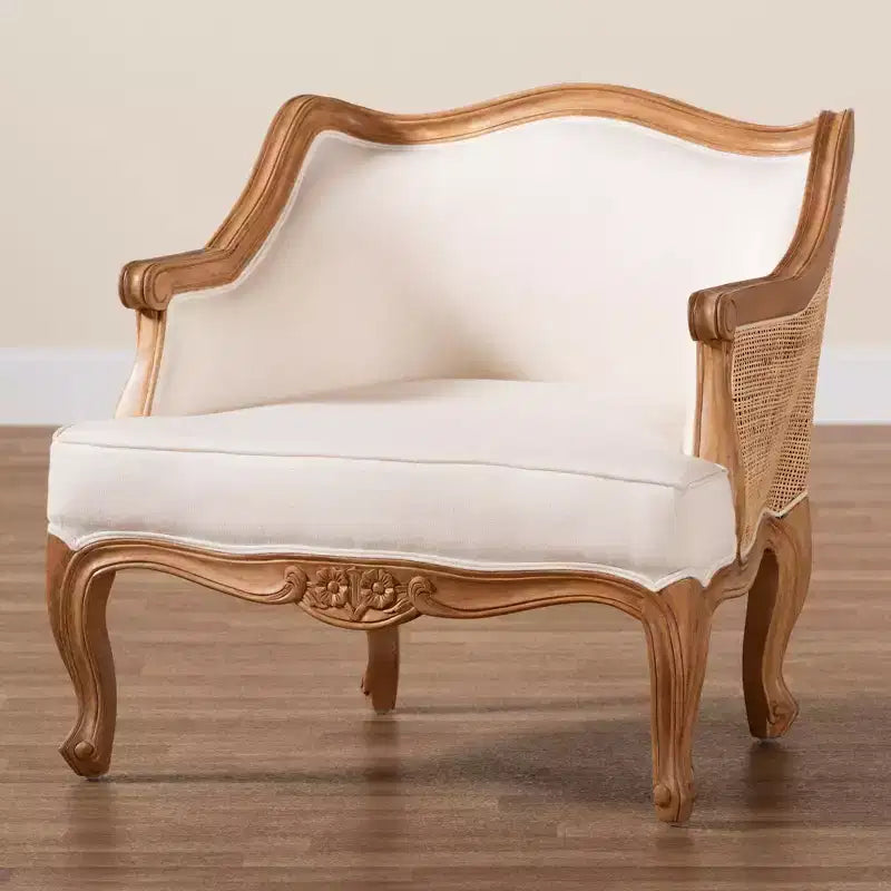 bali & pari Sylvestra Accent Chair: Low Seat, Bayur Wood, Foam Padded, No Assembly Required