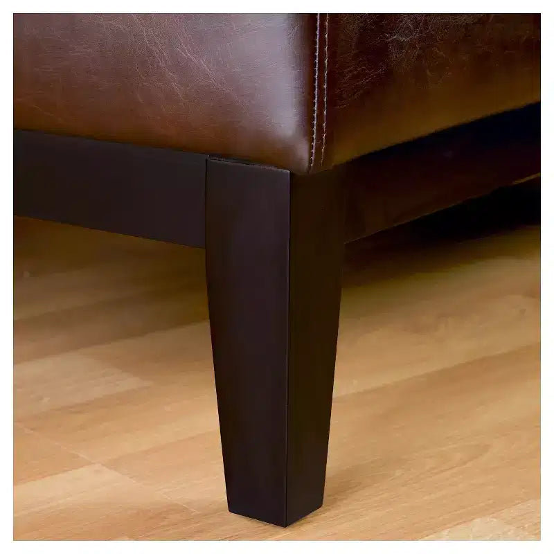 Darcy Slipper Chair Brown - Christopher Knight Home: Upholstered, Hardwood Frame, Spot Clean, 250lbs Capacity