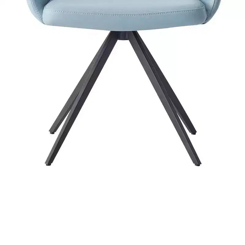 Fauteuil d'appoint Segismunda 24 po en cuir bleu clair/fini noir - Acme Furniture