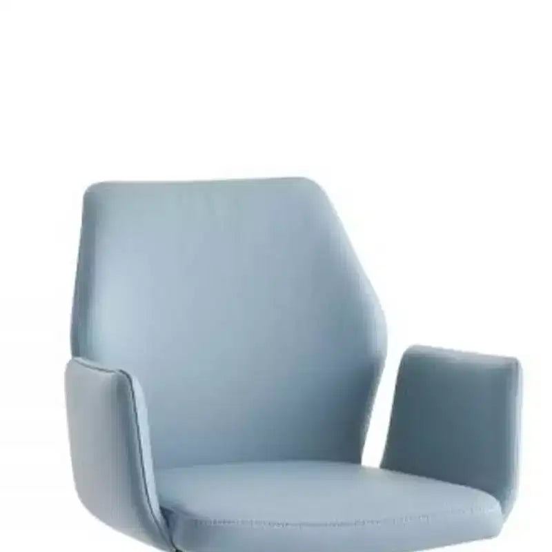 Fauteuil d'appoint Segismunda 24 po en cuir bleu clair/fini noir - Acme Furniture