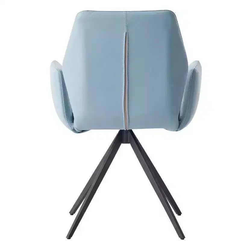 Fauteuil d'appoint Segismunda 24 po en cuir bleu clair/fini noir - Acme Furniture