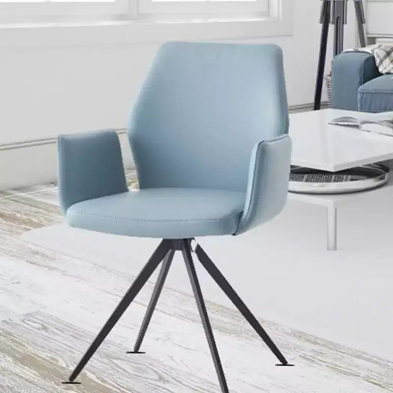 Fauteuil d'appoint Segismunda 24 po en cuir bleu clair/fini noir - Acme Furniture
