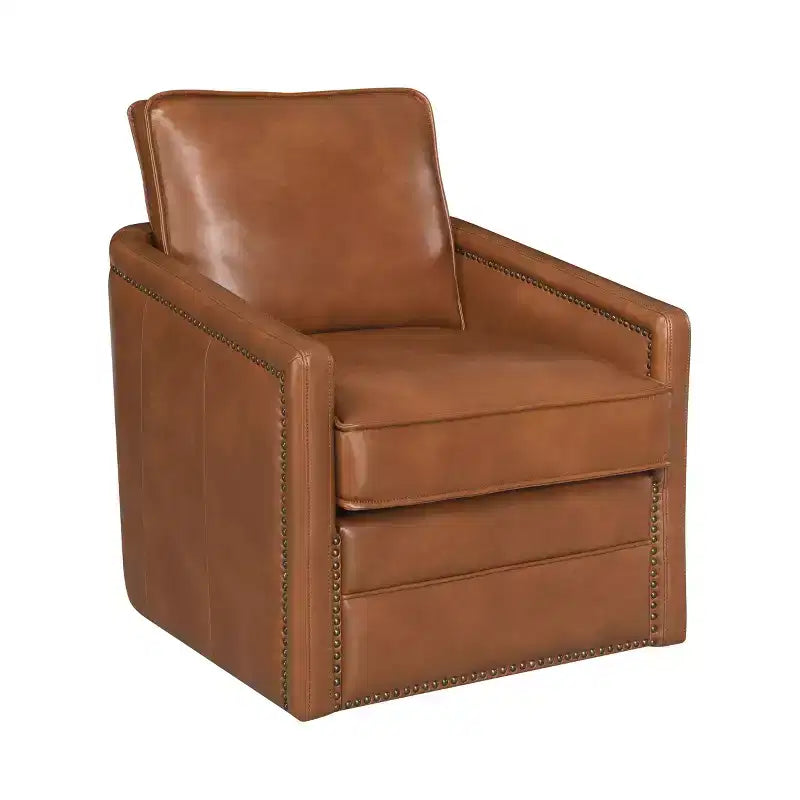 30" Rocha Swivel Accent Chair: No Assembly, Tufted - Acme Furniture