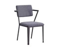 Acme Furniture 24" Cargo Fabric Chair Gray/Gunmetal: Linen Upholstery, Metal Frame, Tufted Design