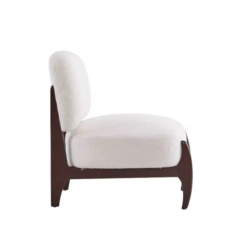 Christopher Knight Home Set of 2 Landon Modern Rubberwood Boucle Upholstered Accent Chairs