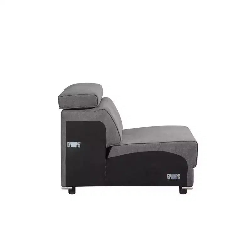 Acme Furniture Alwin Accent Chair Dark Gray Fabric