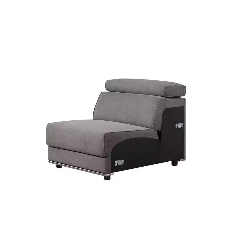 Acme Furniture Alwin Accent Chair Dark Gray Fabric
