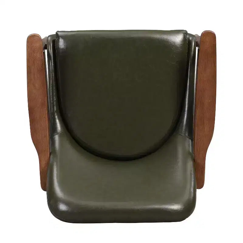 Christopher Knight Home Bella Modern Faux Leather and Wood Accent Chair Wasabi Green