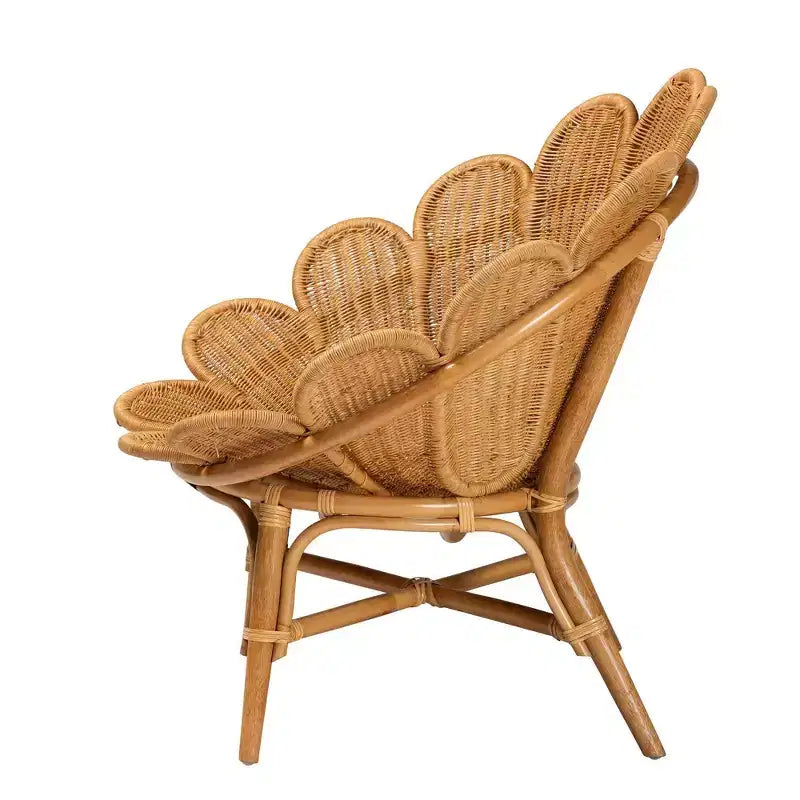 bali & pari Fauteuil d'appoint fleur en rotin Blossom miel