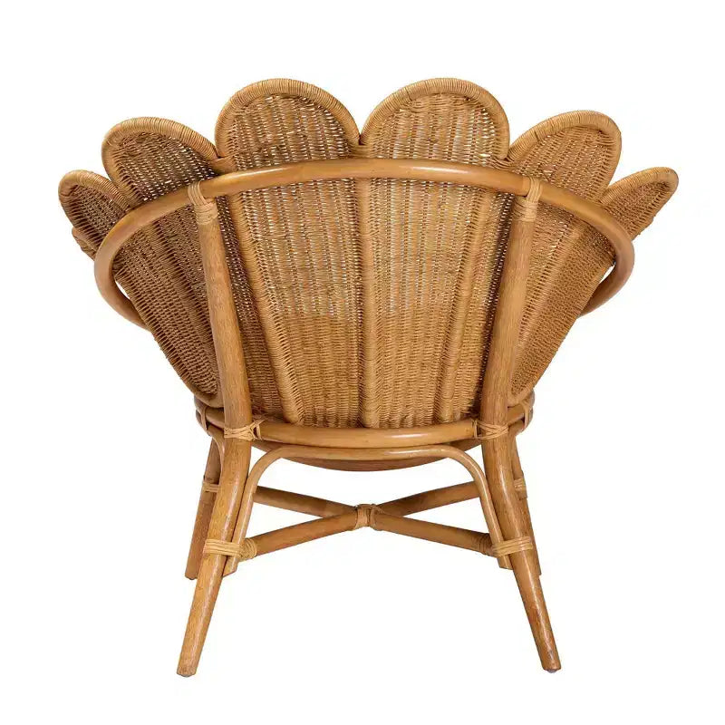 bali & pari Fauteuil d'appoint fleur en rotin Blossom miel