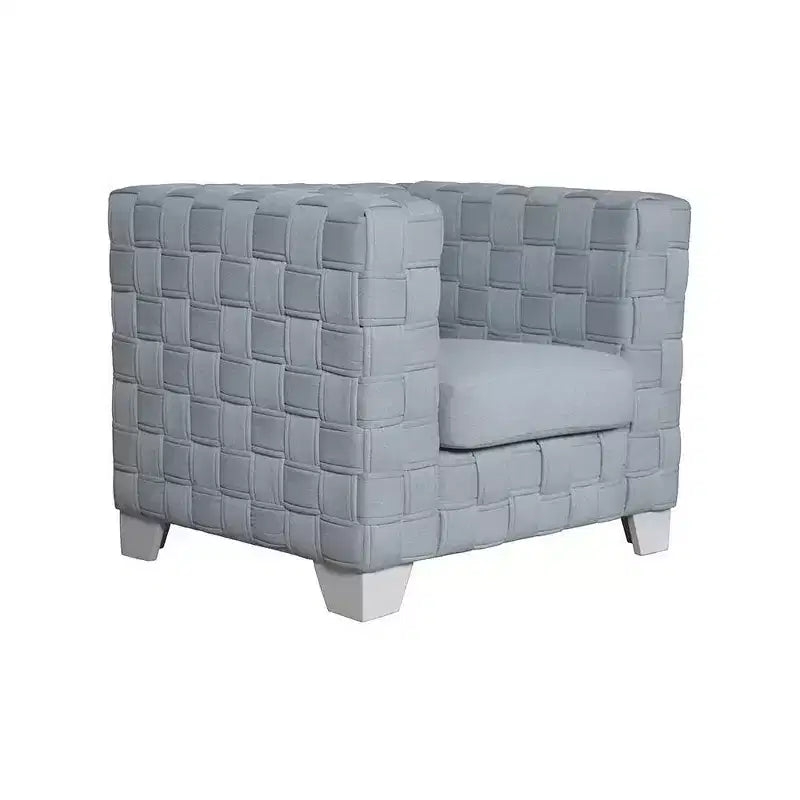 Acme Furniture Saree Accent Chair Light Teal Chenille/White Finish