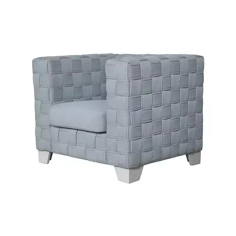 Acme Furniture Saree Accent Chair Light Teal Chenille/White Finish