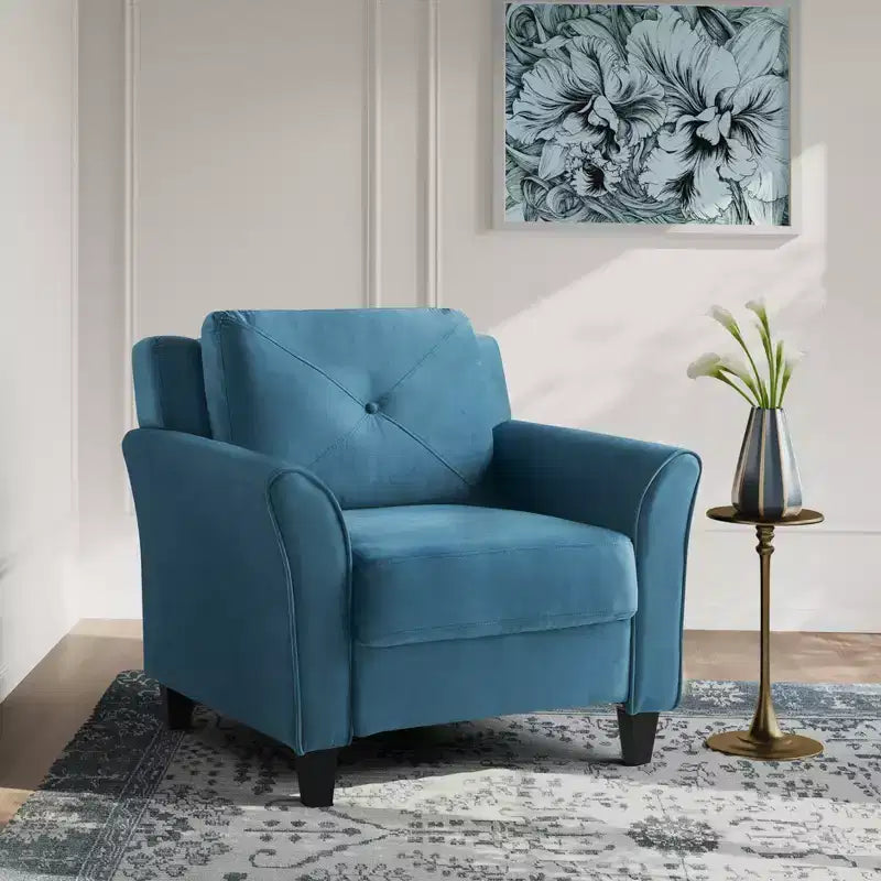 Lifestyle Solutions Harper Chair Blue Velvet