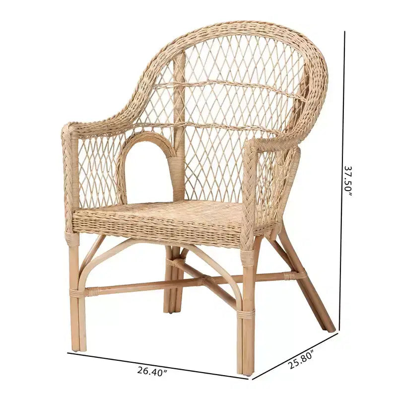 bali & pari Zaira Rattan Arm Chair Natural