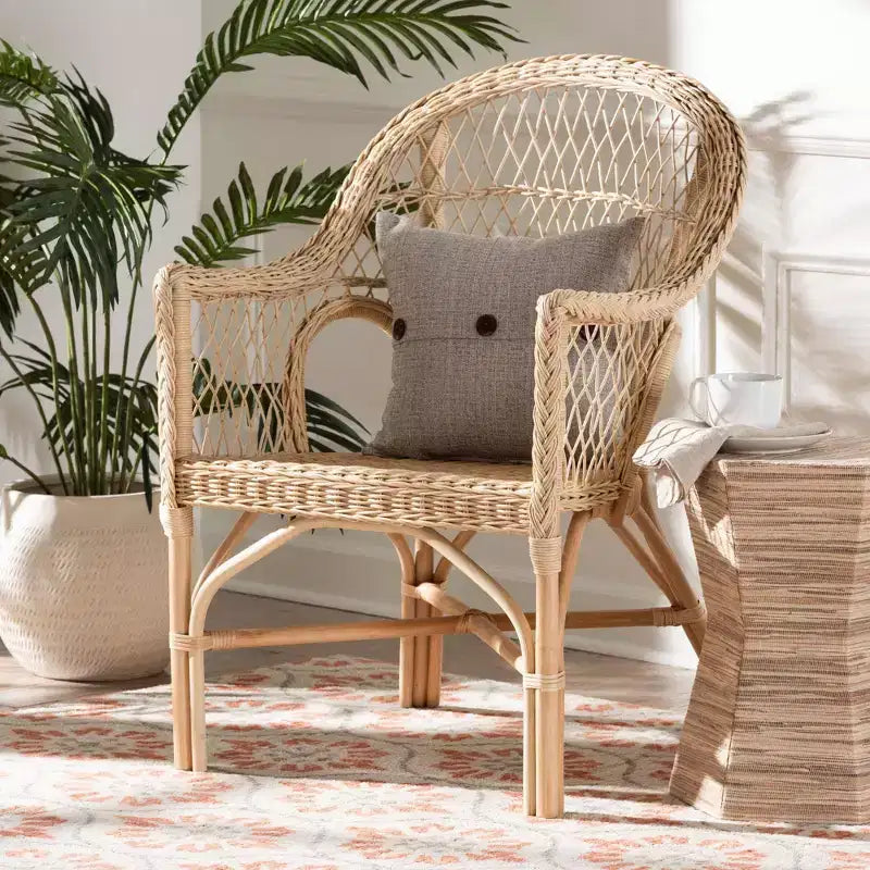 bali & pari Zaira Rattan Arm Chair Natural