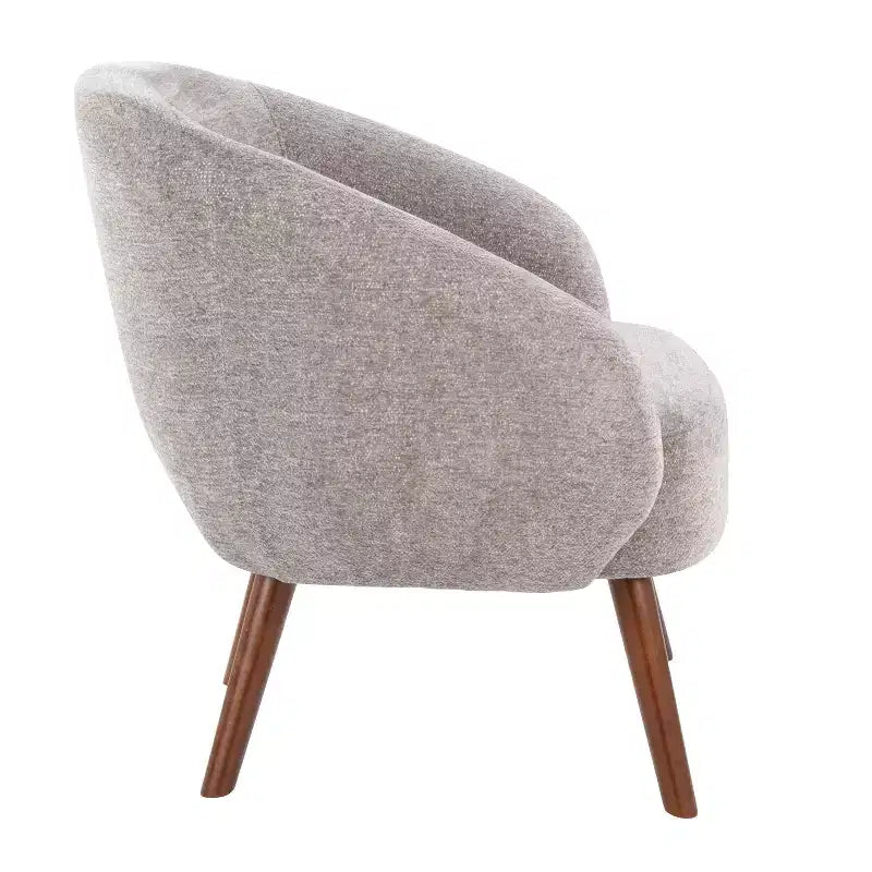 Chaise d'appoint en tissu LumiSource Ashland Lounge Noyer/Gris