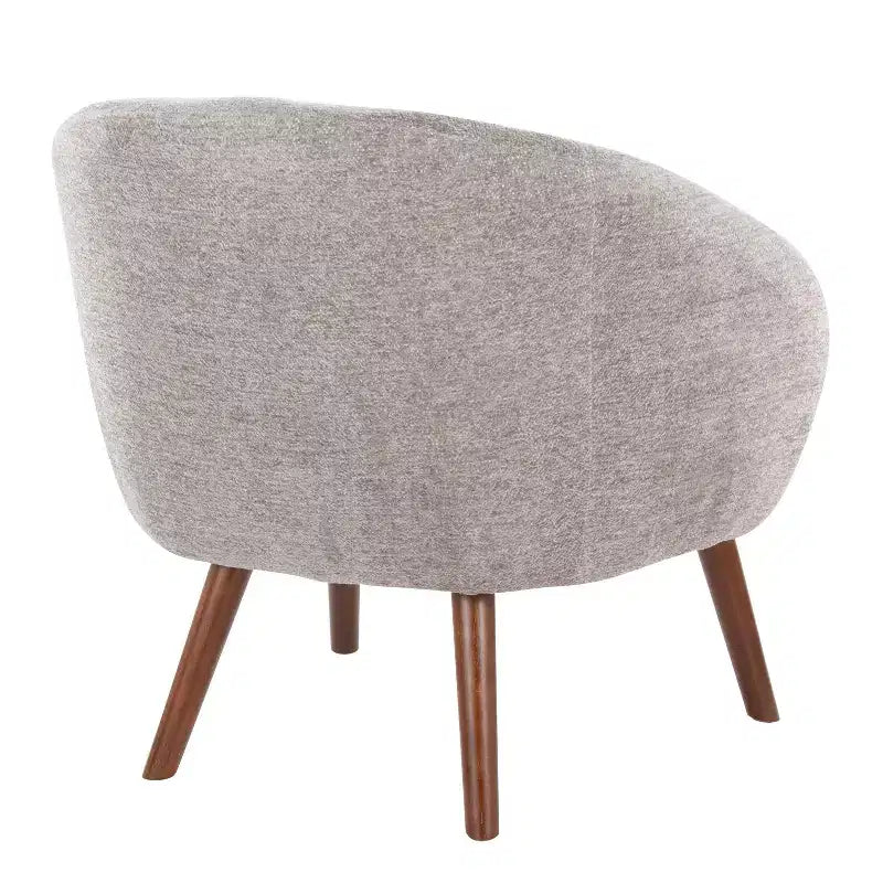 Chaise d'appoint en tissu LumiSource Ashland Lounge Noyer/Gris
